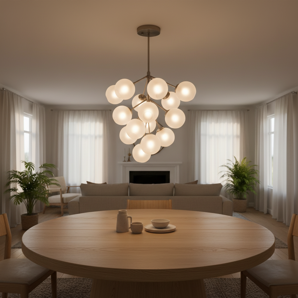 Modern Cluster Globe Chandelier